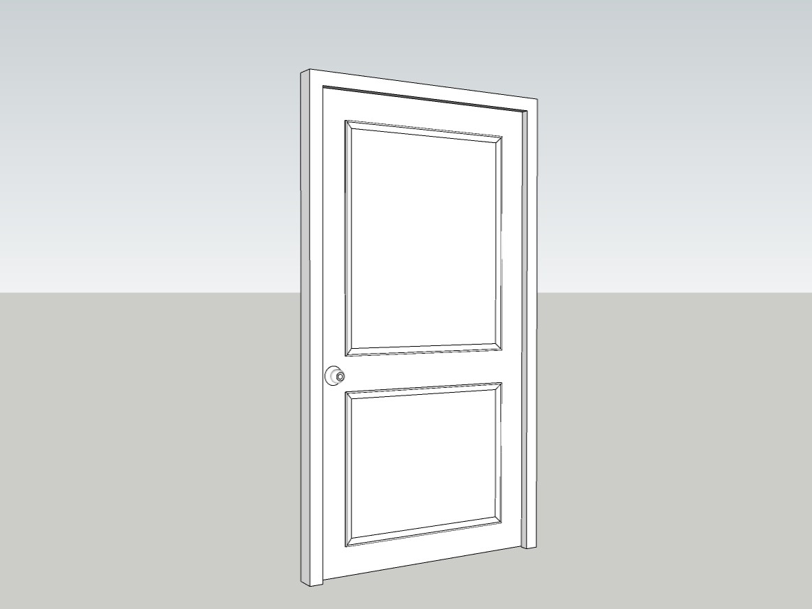 1200X2100 door type 1, SketchUp