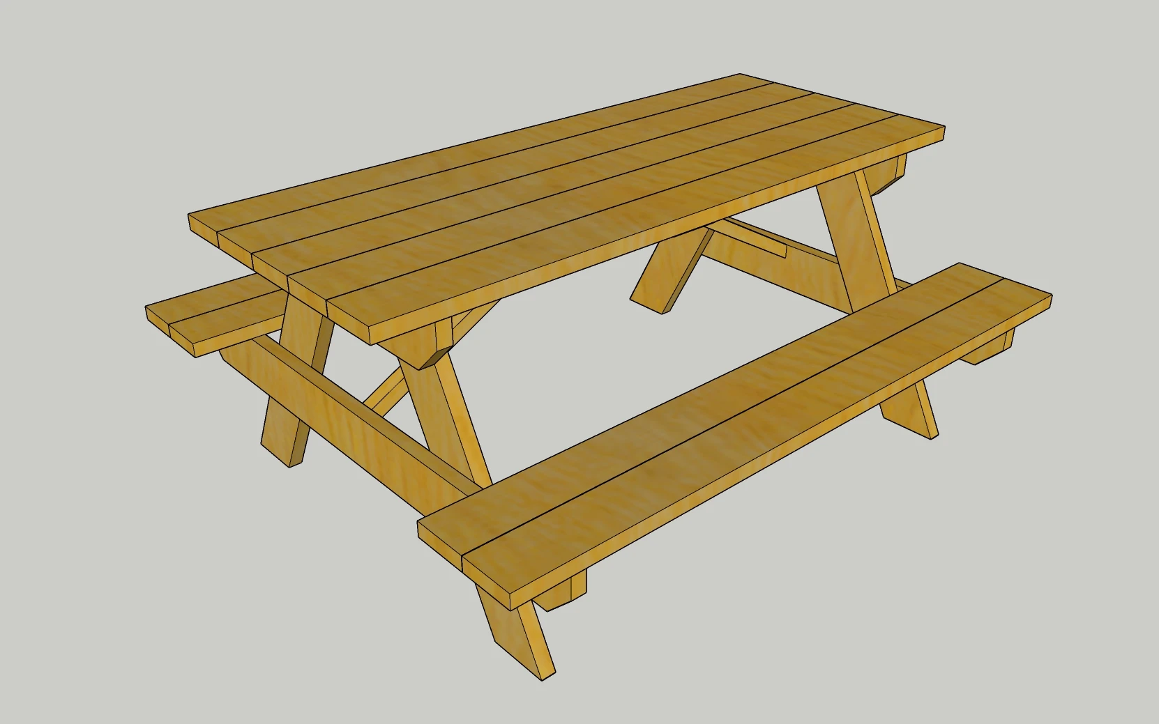 Picnic Table SketchUp
